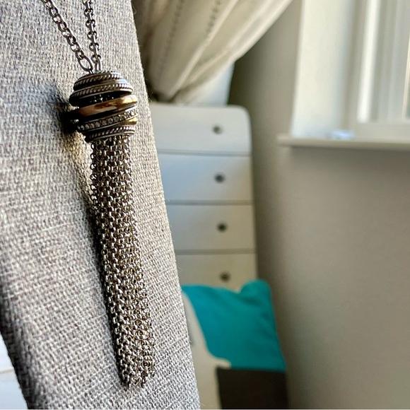 BRIGHTON | Neptune's Rings Tassel 38" - 40" Adjustable 4" Drop Pendant Necklace - Picture 7 of 14